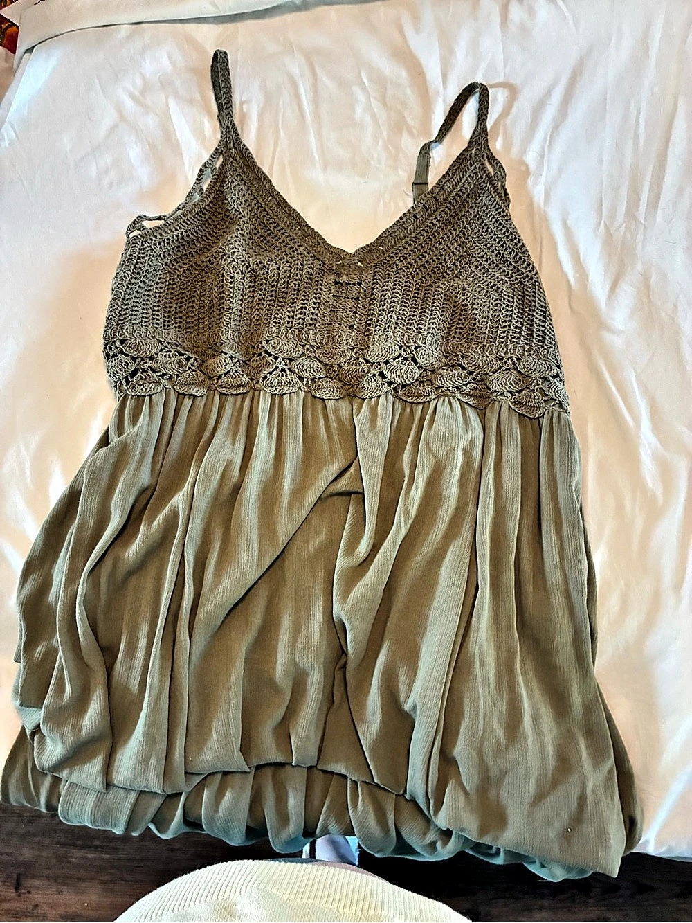 FESTI Sage Green Mini Dress Fall 26